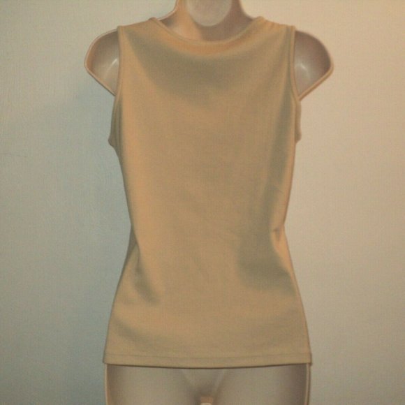 NEW Carole Little Tank Top Size Small Tan - Picture 4 of 5
